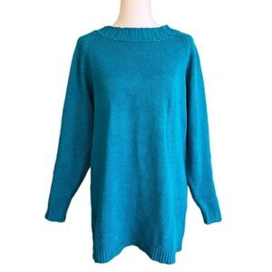 Vintage Talbots 100% Silk Sweater Women's Small Chunky Knit Oversized Natural